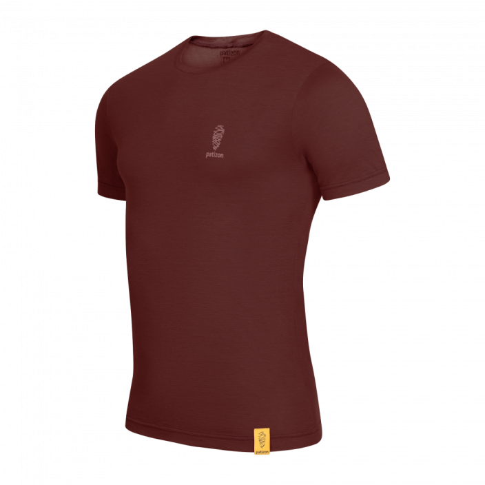 Patizon Merino T-shirt Man - VÝBĚR BARVY: Chestnut, VELIKOST: S
