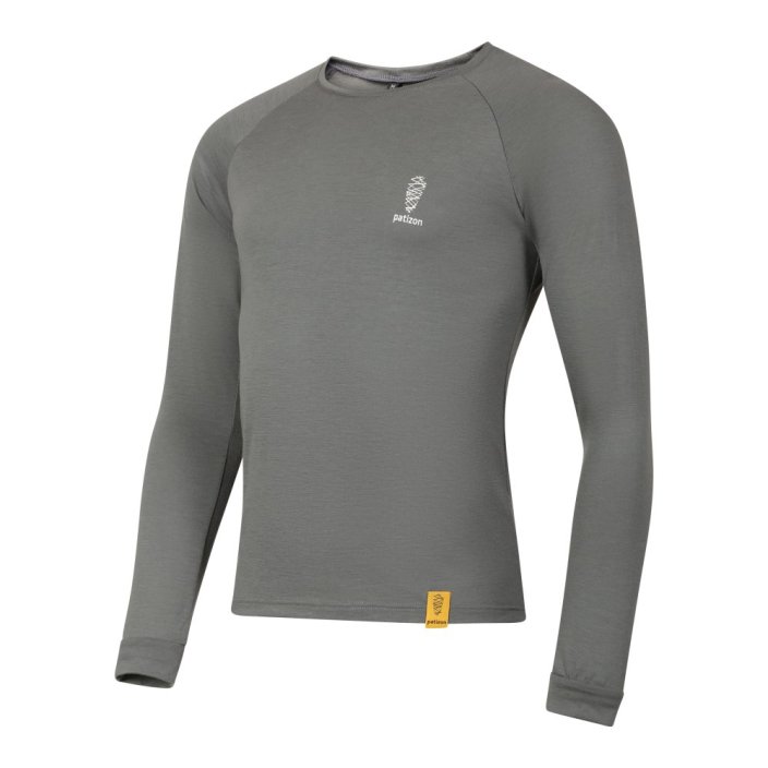 Patizon Merino T-Shirt LS Man - COLOUR: Chestnut, SIZE: S