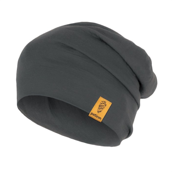 Patizon Merino Beanie Kids - SIZE: 4-10 Years (head circumference 43 cm), COLOUR: Gunmetal
